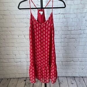Old Navy Printed Red Dress Size Small